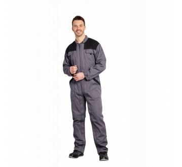 COMBINAISON DE TRAVAIL OCTAVE DOUBLE FG GRIS/NOIR - PBV