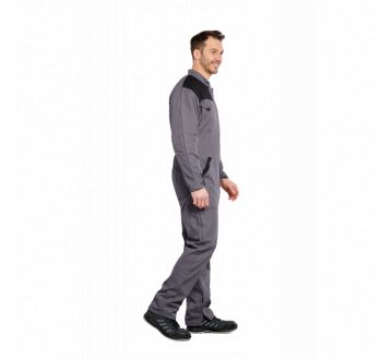 COMBINAISON DE TRAVAIL OCTAVE DOUBLE FG GRIS/NOIR - PBV