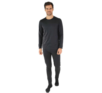 T-shirt noir de travail thermique mixte manches longues ALASKA - LAFONT