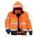 BLOUSON HAUTE VISIBILITE C465 ORANGE FLUO/MARINE - PORTWEST + TRANSFERT COEUR "MALTERIES SOUFFLET" 1 COULEUR : BLANC
