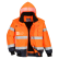 BLOUSON HAUTE VISIBILITE C465 ORANGE FLUO/MARINE - PORTWEST + TRANSFERT COEUR "SOUFFLET VIGNE" 1 COULEUR : BLANC