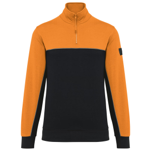 SWEAT-SHIRT COL ZIP ORANGE WK404 - TOPTEX
