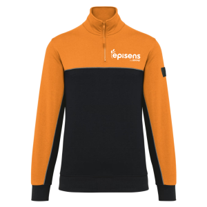 SWEAT COL ZIP WK404 - TOPTEX + TRANSFERT COEUR "EPISENS"...