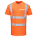 TEE SHIRT HAUTE VISIBILITE ORANGE CL2 RT23 - PORTWEST + TRANSFERT COEUR "SOUFFLET TRANSPORTS" 1 COULEUR : BLANC
