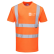 TEE SHIRT HAUTE VISIBILITE ORANGE CL2 RT23 - PORTWEST + TRANSFERT COEUR "SOUFFLET VIGNE" 1 COULEUR : BLANC