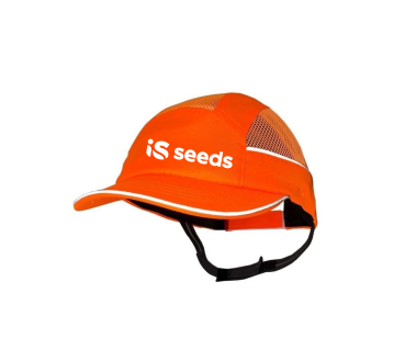 CASQUETTE SURFLEX FLUO 5CM + BANDE RETRO + TRANSFERT "IS SEEDS" 1 COULEUR : BLANC