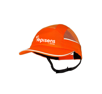 CASQUETTE SURFLEX FLUO 5CM + BANDE RETRO + TRANSFERT "EPISENS" 1 COULEUR : BLANC
