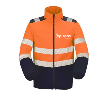 SOFTSHELL HV OURAL MANCHES AMOVIBLES 9S05 - CEPOVETT + TRANSFERT COEUR "EPISENS" 1 COULEUR : BLANC