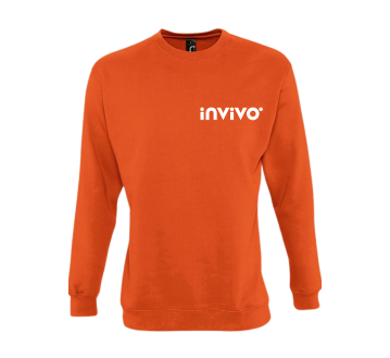 SWEAT UNISEXE NEW SUPREME 13250 - SOL'S + TRANSFERT COEUR "INVIVO" 1 COULEUR : BLANC