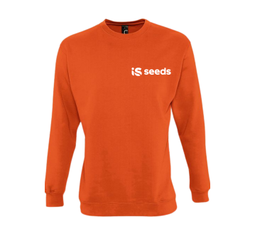 SWEAT UNISEXE NEW SUPREME 13250 - SOL'S + TRANSFERT COEUR "IS SEEDS" 1 COULEUR : BLANC